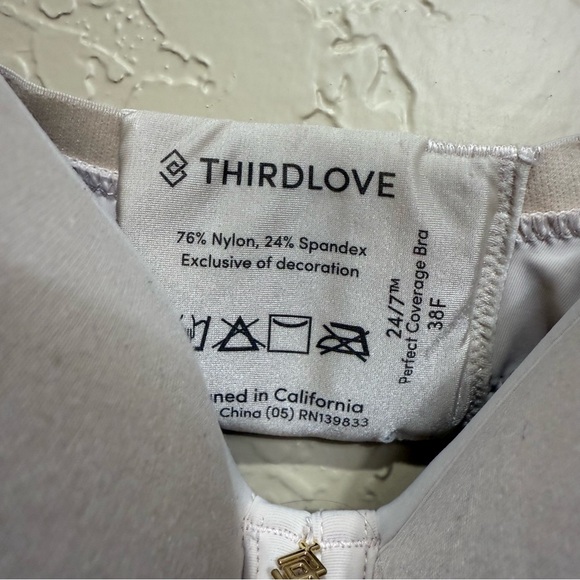 Third Love 38F perfect Coverage Bra underwire non padded - Picture 3 of 4